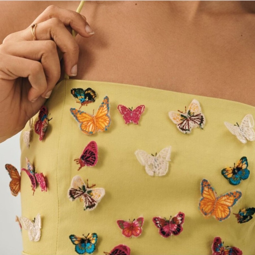 Anthropologie Maeve 3-D Butterfly Dress - Picture 3 of 10